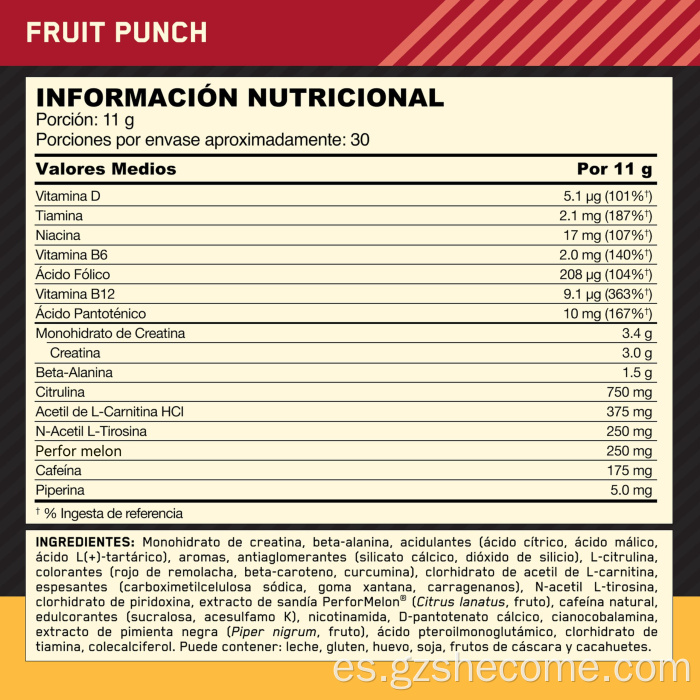 Entrenamiento de crecimiento muscular Proteína Entrenamiento Polvo para nutrición